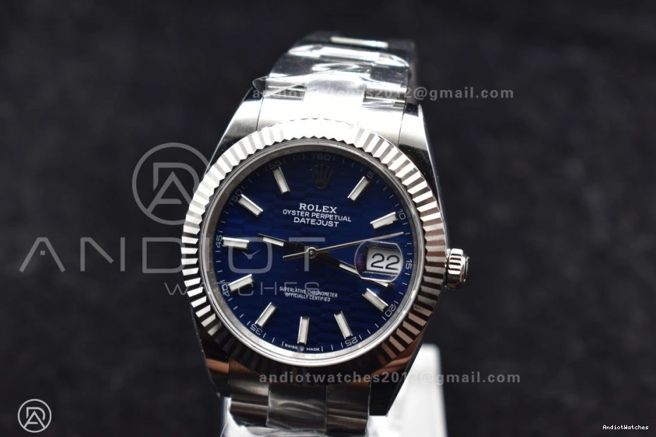 Textured Steel 904L 126334 DateJust 1:1 637 Blue On Edition VR Dial Best Clean TimelessDesign Bracelet 41 Oyster 0205